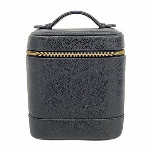 Chanel vanity bag in caviar skin, black, for women